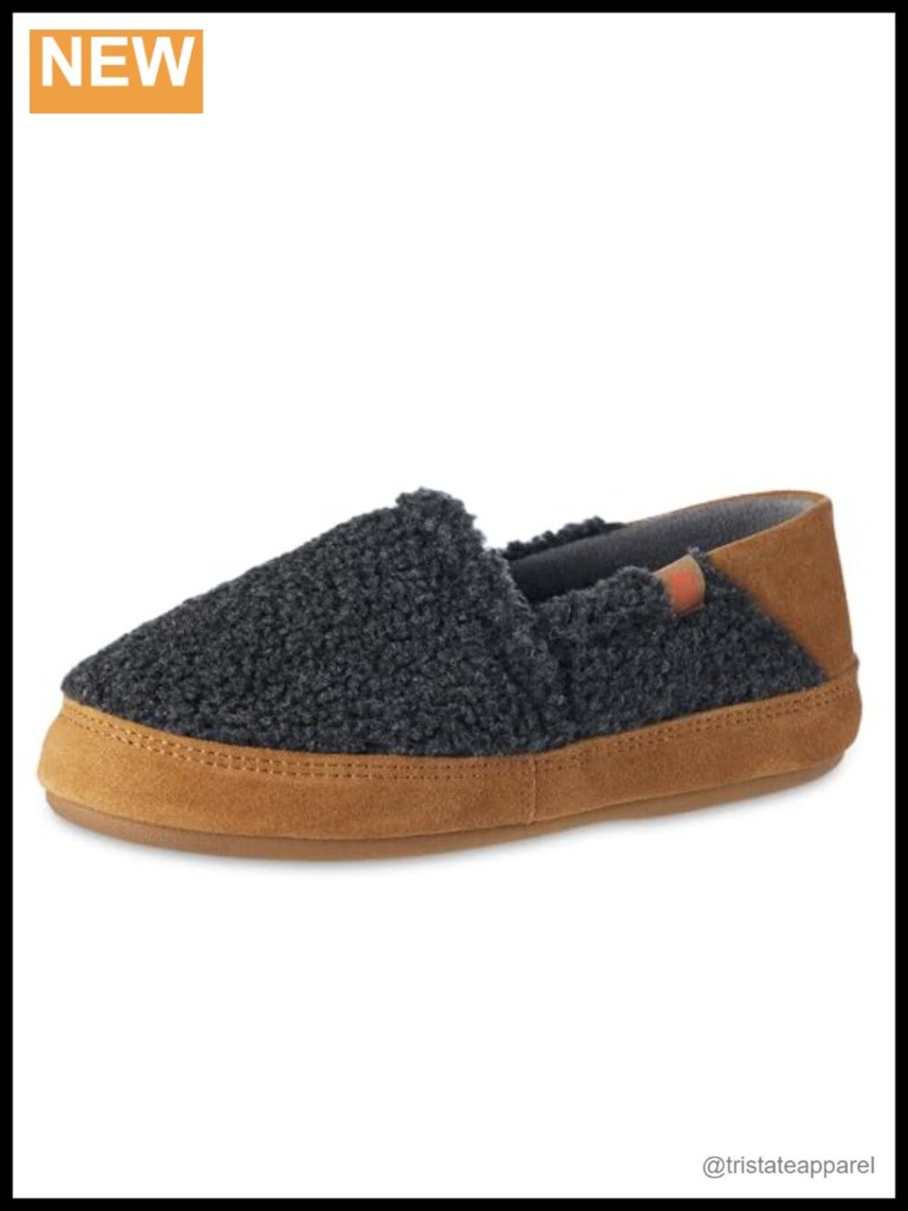 Acorn Moc Slippers Faux Fur Suede Sole Arch Support Indoor Outdoor